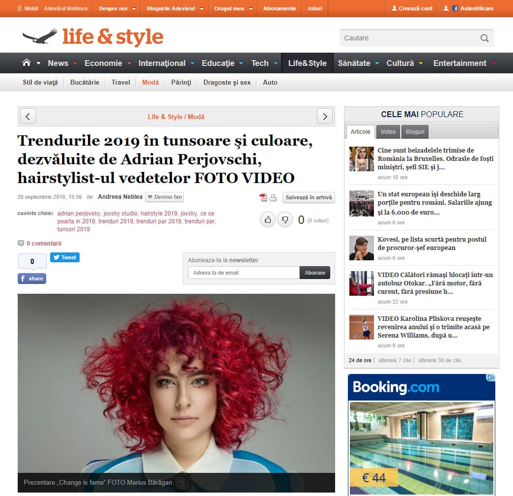 Trendurile 2019 în tunsoare şi culoare, dezvăluite de Adrian Perjovschi, hairstylist-ul vedetelor FOTO VIDEO Citeste mai mult: adev.ro/pfrnj1